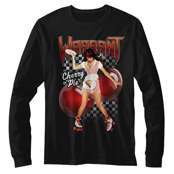 Warrant Mens L/S T-Shirt - Cherry Pie - Solid Black