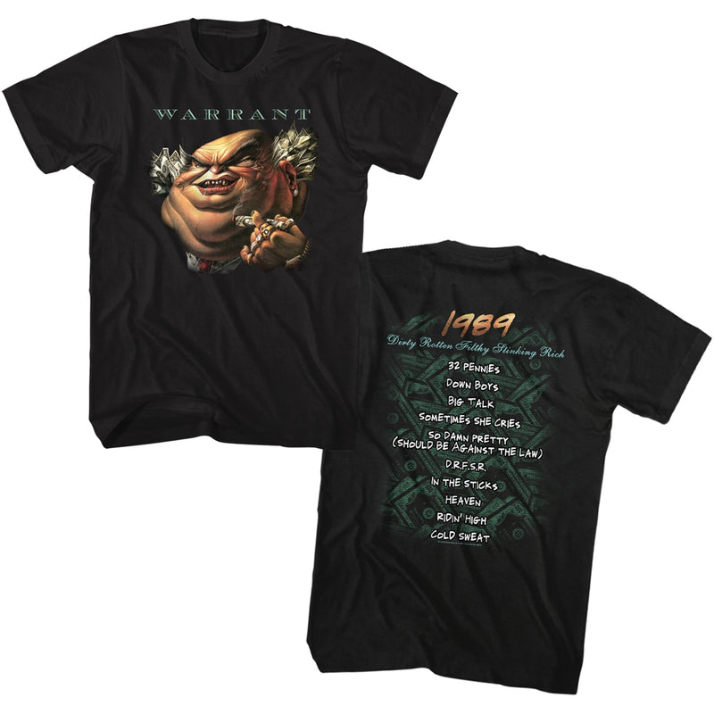 Warrant Mens S/S T-Shirt - Drfsr - Solid Black
