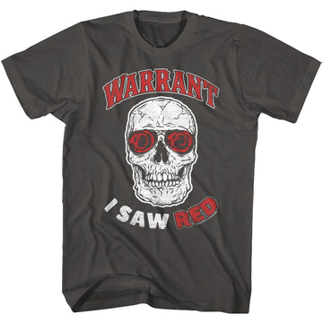 Warrant Mens S/S T-Shirt - Saw Red - Solid Smoke