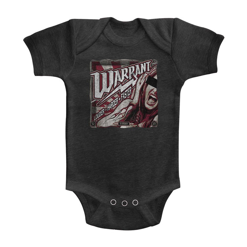 Warrant Infant S/S Heather Bodysuit - Louder Harder Faster - Heather Vintage Smoke