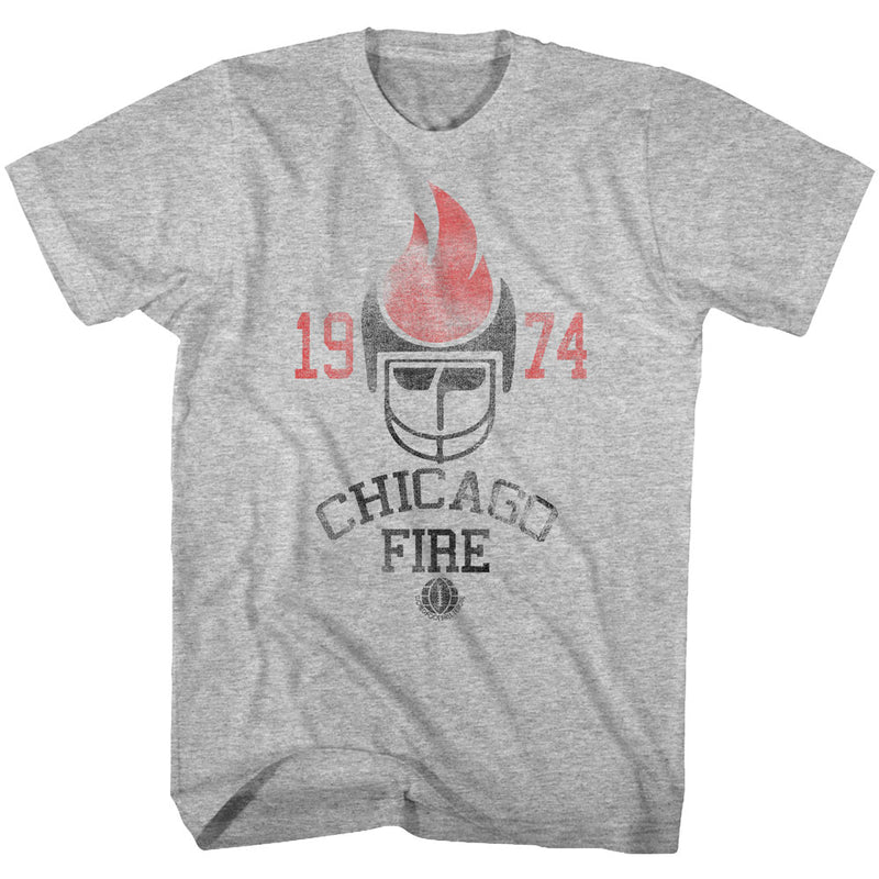 Wfl Mens S/S T-Shirt - Chicago Fire - Heather Gray Heather