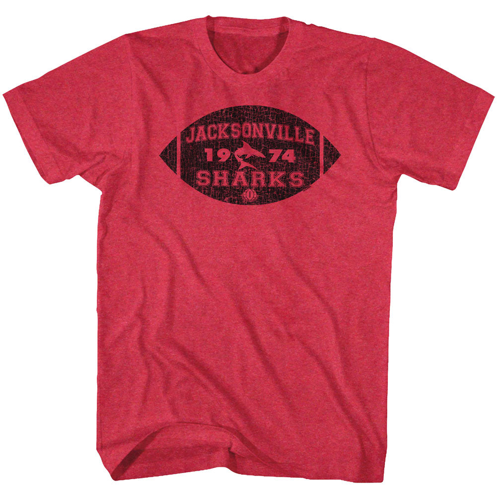 Wfl Mens S/S T-Shirt - Jacksonville Football - Heather Cherry Heather