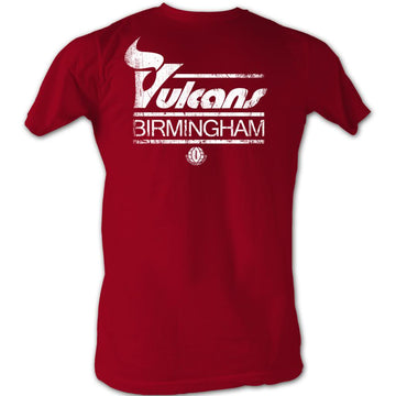 Wfl Mens S/S T-Shirt - Bham Vul White - Heather Cardinal