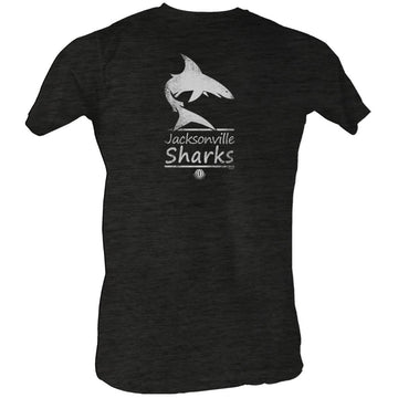 Wfl Mens S/S T-Shirt - Sharks White - Heather Black Heather