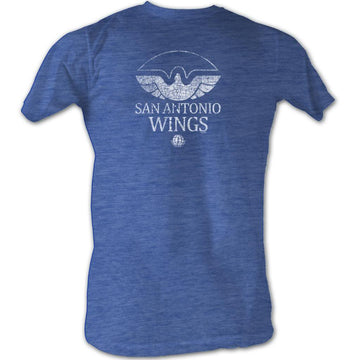 Wfl Mens S/S T-Shirt - Wings White - Heather Royal Heather