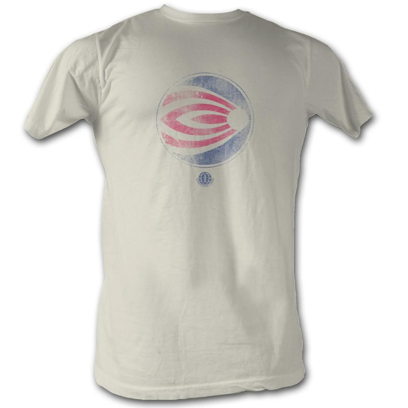 Wfl Mens S/S T-Shirt - Round And Round - Solid Natural