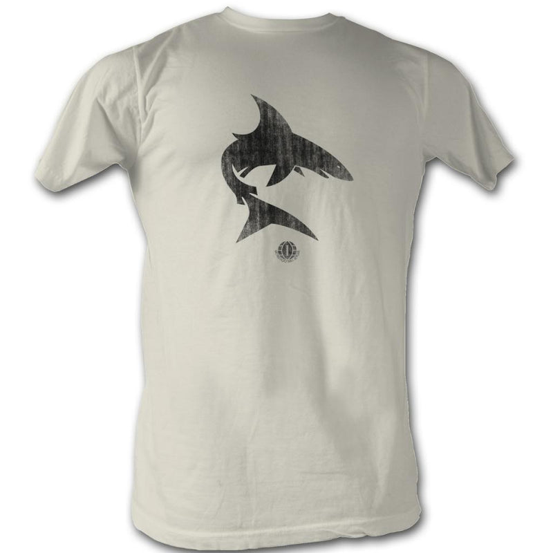 Wfl Mens S/S T-Shirt - Da Sharks - Solid Natural