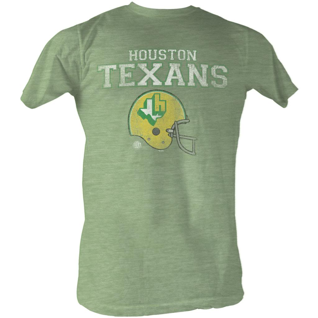 Wfl Mens S/S T-Shirt - Texans - Heather Kelly Heather