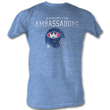 Wfl Mens S/S T-Shirt - Wash Amb - Heather Light Blue Heather