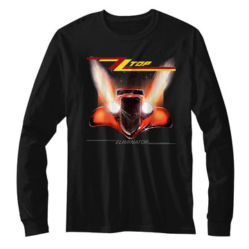 ZZ Top Mens L/S T-Shirt - Eliminator Cover - Solid Black