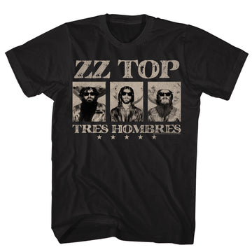 ZZ Top Mens S/S T-Shirt - ZZ Top - Solid Black