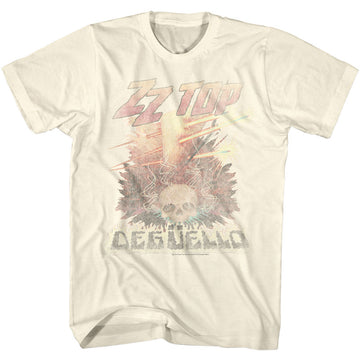 ZZ Top Mens S/S T-Shirt - Deguello Fade - Solid Natural
