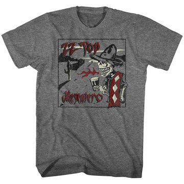 ZZ Top Mens S/S T-Shirt - Mescalero - Heather Graphite Heather