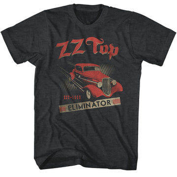 ZZ Top Mens S/S T-Shirt - Est 1969 - Heather Black Heather