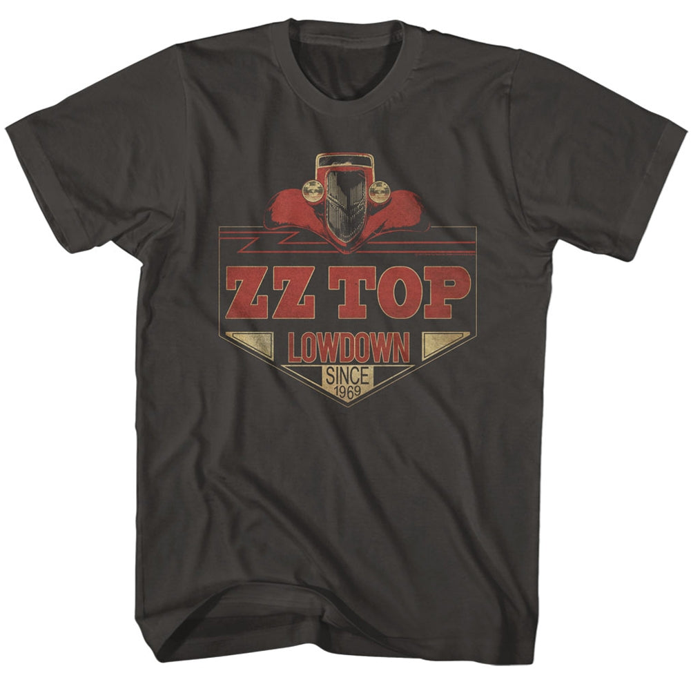 ZZ Top Mens S/S T-Shirt - Lowdown - Solid Smoke