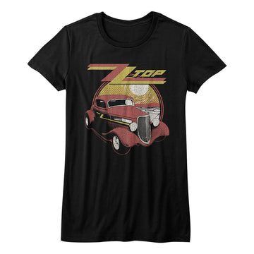 ZZ Top Girls Juniors S/S T-Shirt - Eliminator - Solid Black