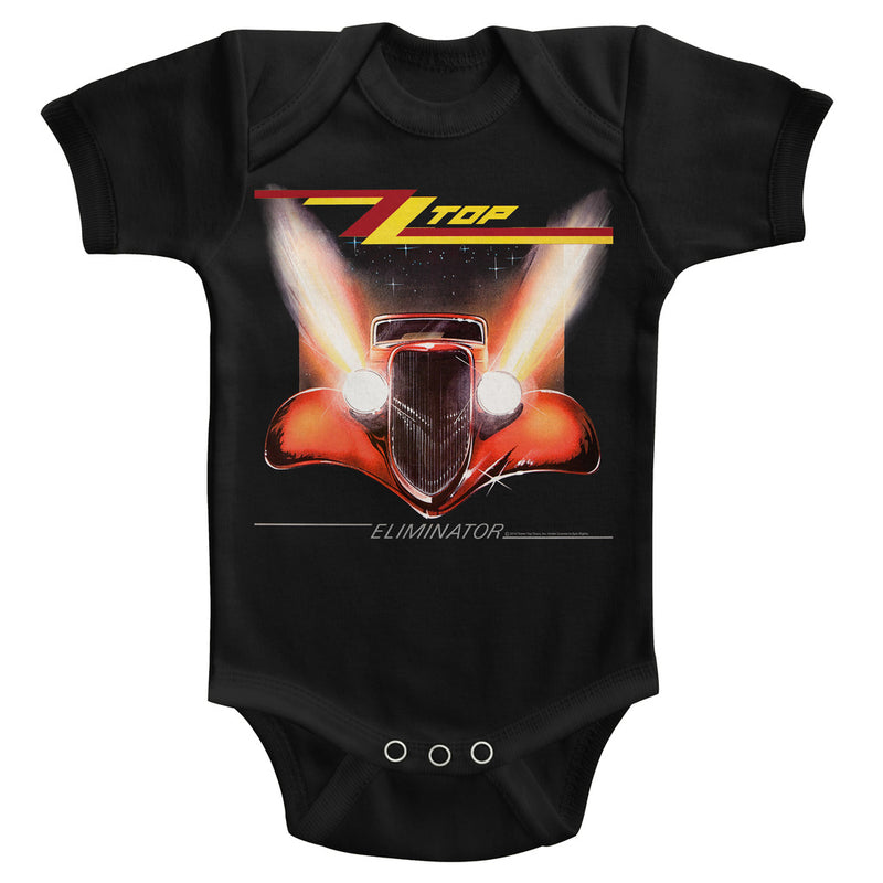 ZZ Top Infant S/S Bodysuit - Eliminator Cover - Solid Black