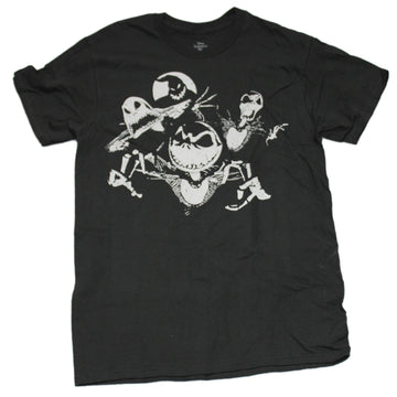 Nightmare Before Christmas Mens T-Shirt - Three Jack Moon Distressed