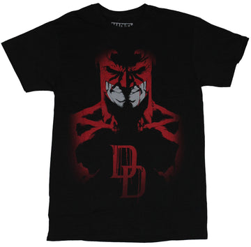 Daredevil (Marvel Comics) Mens T-Shirt - Darkened Smiling Matt Murdock Image