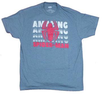 Spider-man Mens T-Shirt - Amazing Red Repeated Over Logo