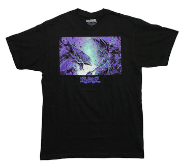 Yu-Gi-Oh Mens T-Shirt - Purple Dragon & Wizard Battle Scene