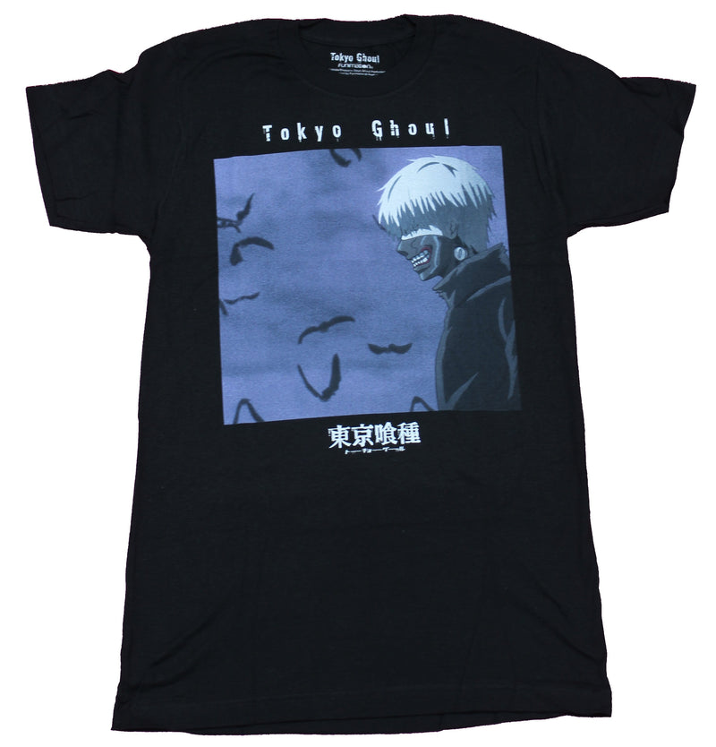 Tokyo Ghoul Mens T-Shirt  -  Gray Skies Bat and Ghoul Box Image