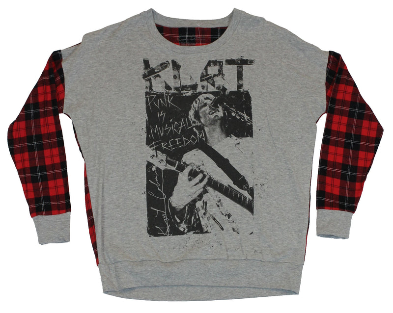 Nirvana Kurt Cobain Sweatshirt - Scratchy Punk Is Musical Freedom Scratchy Image