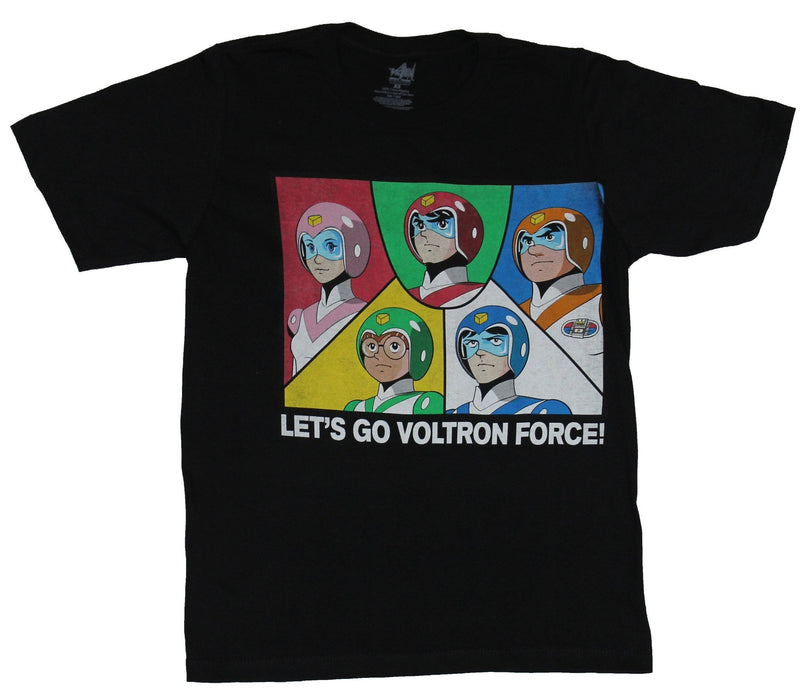 Voltron Mens T-Shirt - Let's Go Voltron Force! 5 Part Team Getting battle Ready - Inmyparentsbasement.com