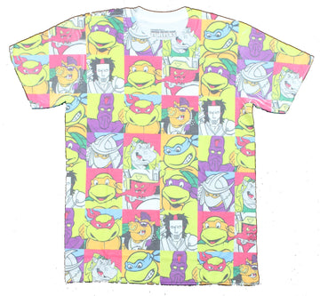 Teenage Mutant ninja Turtles Mens T-Shirt - Cartoon Characters Allover Image