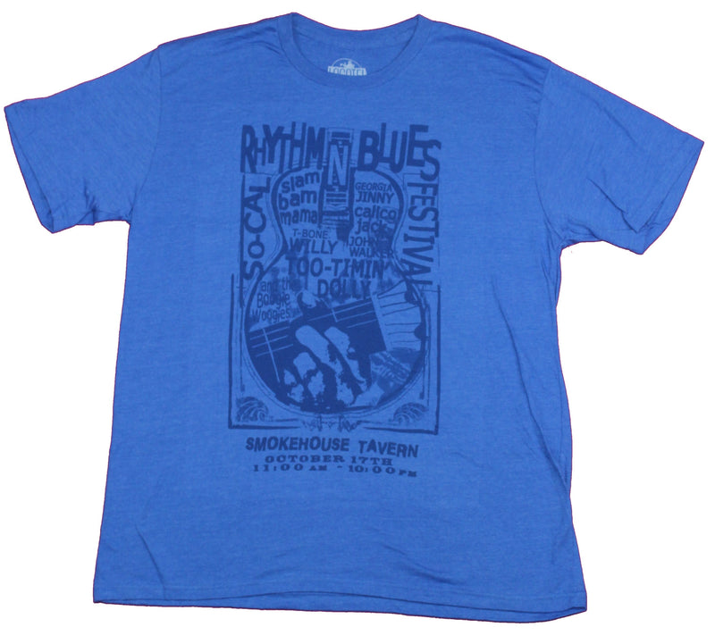 Rhythm and Blues Mens T-Shirt- Smokehouse Tavern Gig Poster Image - Inmyparentsbasement.com