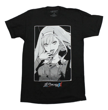 Darling in the Franxx Mens T-Shirt - Zero Two Grayscale Image