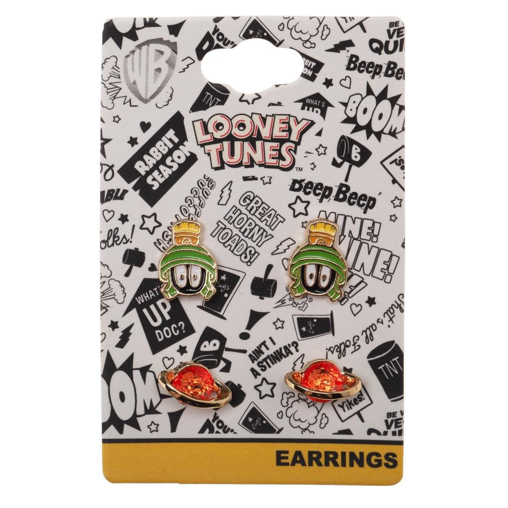 Marvin the Martian Earrings Looney Tunes Accessories -Earrings Marvin the Martian Jewelry