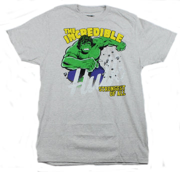 Hulk Incredible (Marvel Comics) Mens T-Shirt - Strongest of All Old School
