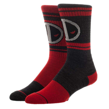 Deadpool Logo Color Flipped Men's Crew Socks