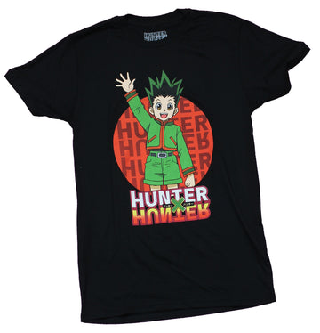 Hunter X Hunter Mens T-Shirt - Gon Waving Red Circle Image