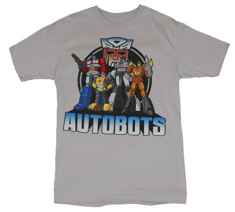 Transformers Mens T-Shirt - "Autobots" Standing Cartoon Victory Image