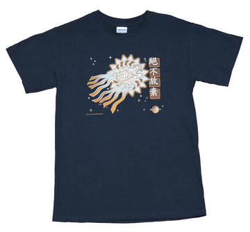 Serenity Firefly Mens T-Shirt - Woodcut Style Kanji  Starship Image