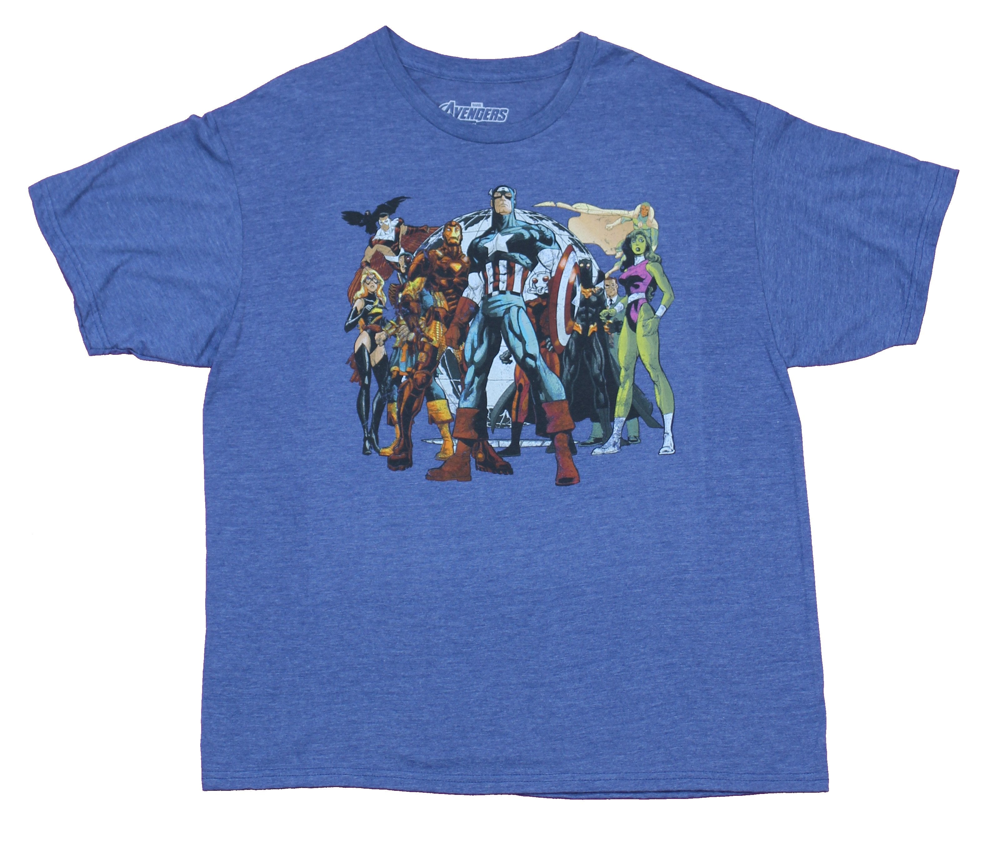 The Avengers Marvel Mens T-Shirt  - Captain America Leads Group Protecting The Globe