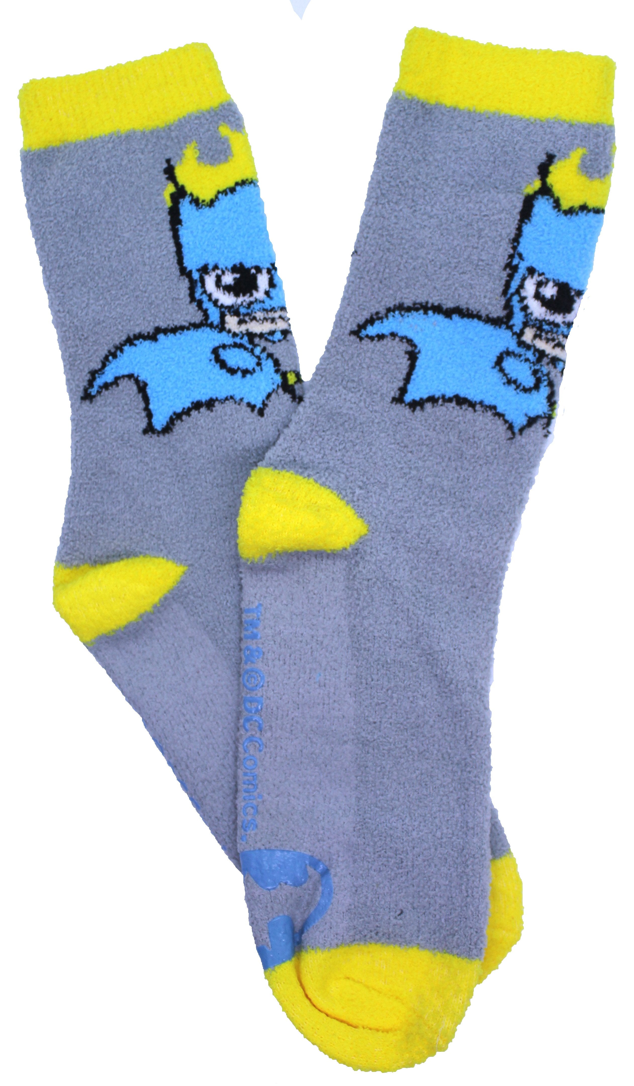 Batman Cozy Fuzzy Cutsie Batman Socks Fits Sizes 5 thru 10