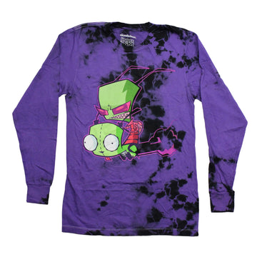 Invader Zim Mens Long Sleeve T-Shirt -Zim Riding Gir  Tie Dye
