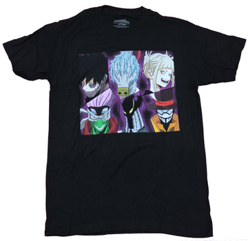 My Hero Academia Mens T-Shirt  -  6 Profiles of The League of Villains
