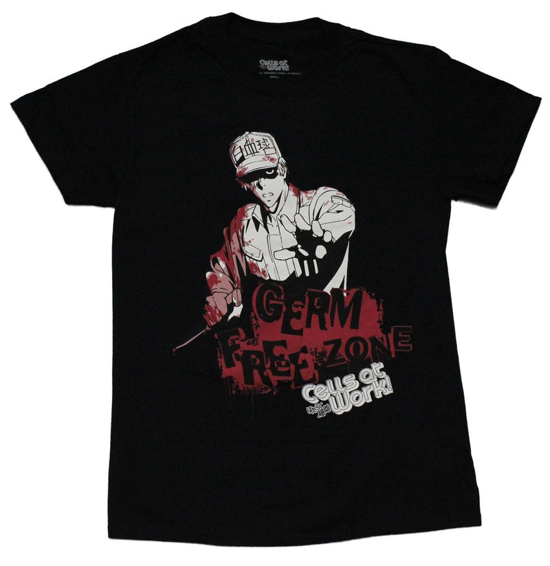 Cells At Work Mens T-Shirt - Character Above Germ Free Zone