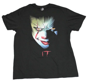 It Stephen King's Mens T-Shirt - Colorful Pennywise Close Up Face