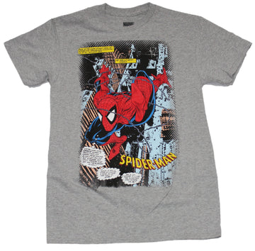 Spider-man Mens T-Shirt - McFarlane Classic Action Panels