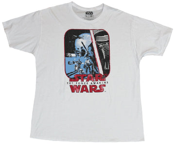 Star Wars Force Awakens Mens T-Shirt  - Boxed Blue Toned Kylo Ren & Group