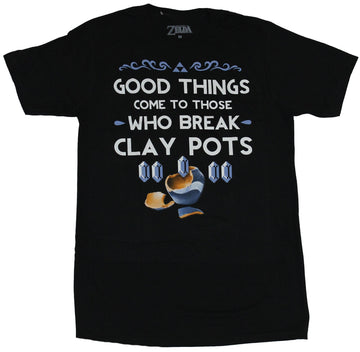 Legend of Zelda Nintendo Mens T-Shirt - Good things Come to Those Break Pots