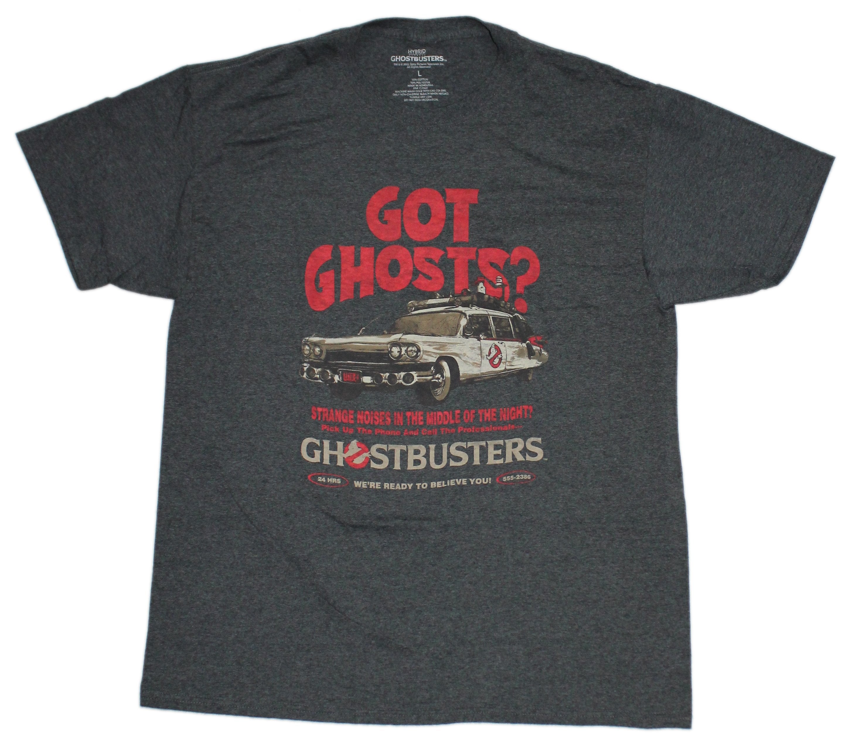 Ghostbusters Mens T-Shirt - Got Ghosts? Call Ecto-1 Image