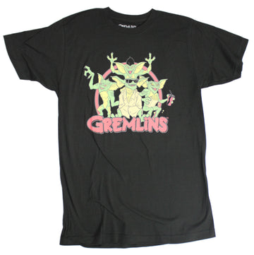 Gremlins Mens T-Shirt - Stripe and the Boys in Gremlins Logo
