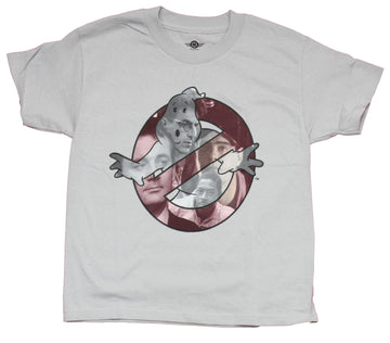 Ghostbusters Youth T-Shirt - No Ghost Logo & Original Team Collage