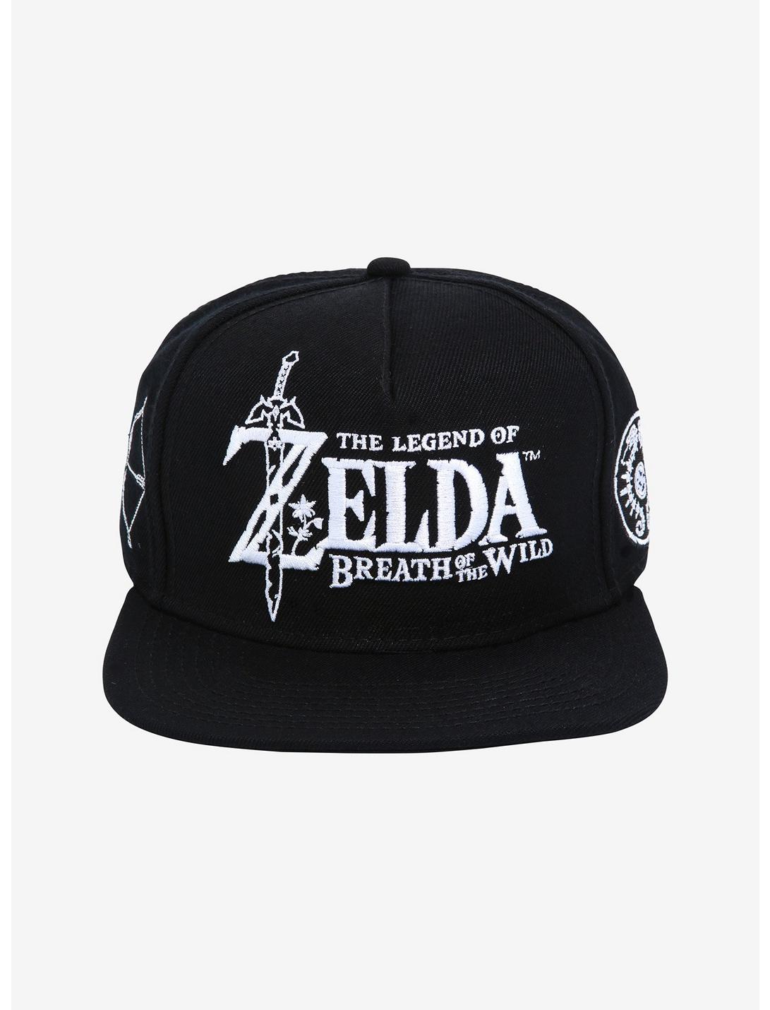 The Legend Of Zelda: Breath Of The Wild Black & White Snapback Hat